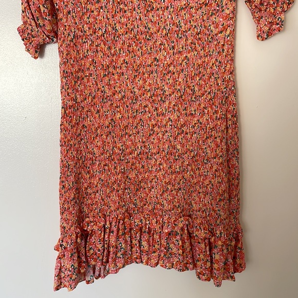 Faithfull the Brand Margherita Smocked Floral Mini Dress, Size 4 - Picture 10 of 15